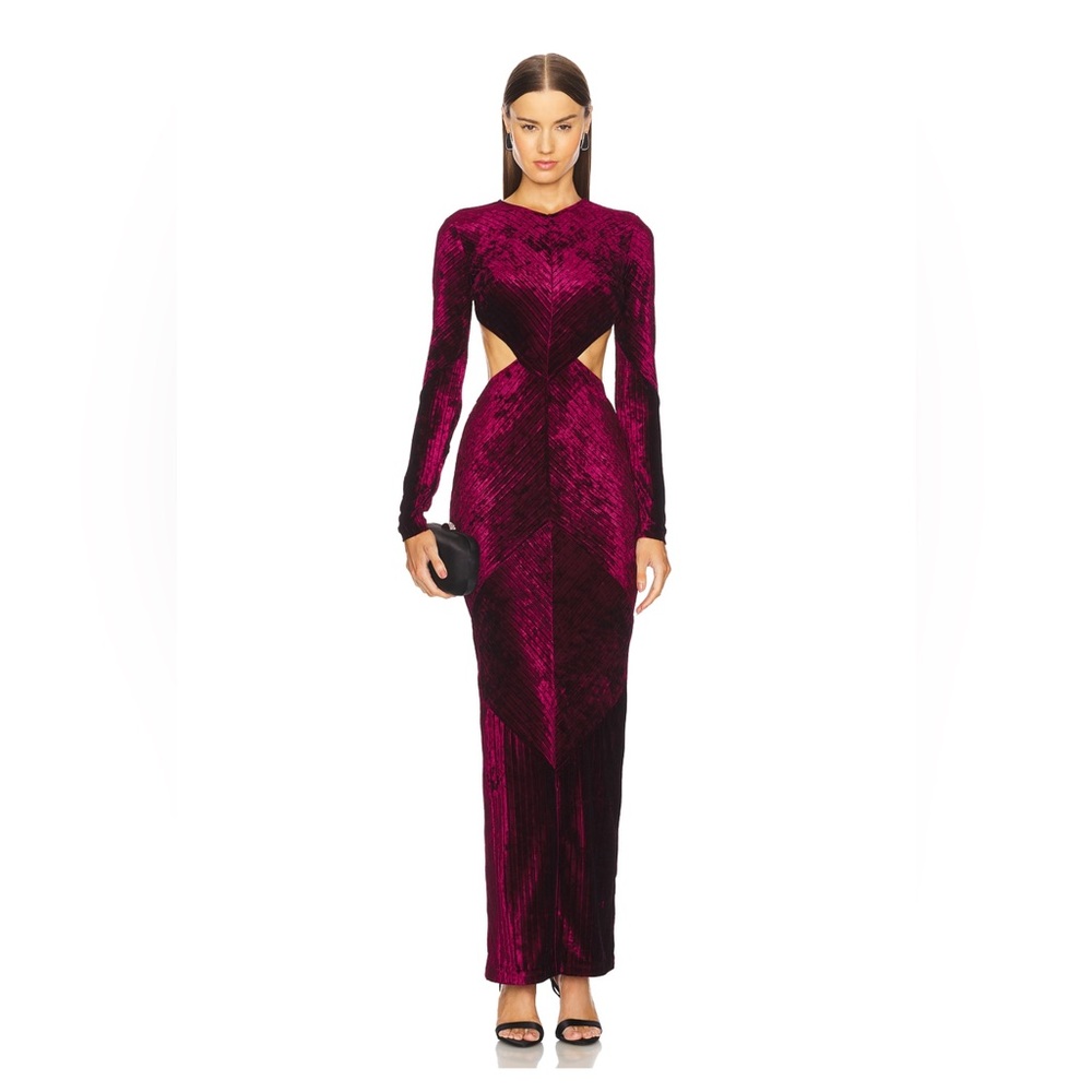 x REVOLVE Spencer Gown in Oxblood Red
Michael Costello